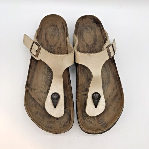 Birkenstock Gizeh Birko-Flor® Sandals Women's 6 - EU 37 Graceful Pearl Slip On - Picture 5 of 10